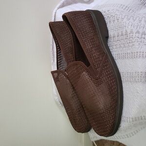Kinsman Vintage Mesh Slip on Shoes Loafers Mens Size 10, Brown Made In USA.